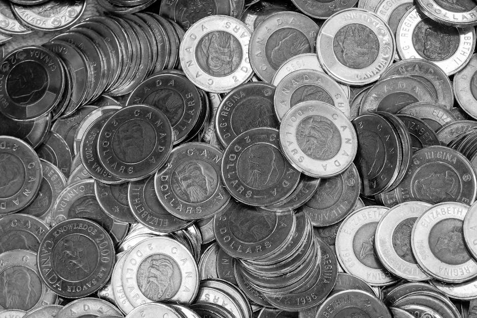 Close-up of Canadian coins - same day cash loans Canada
