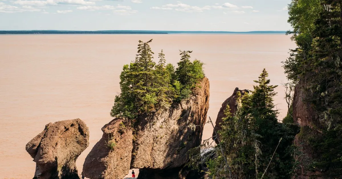 Rapid cash loans New Brunswick borrowers use online, with the Hopewell Rocks on the Bay of Fundy